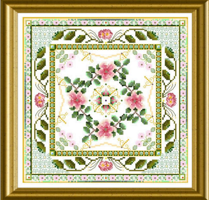Beaded Rose Tile