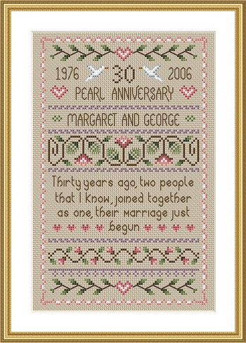 Pearl Anniversary Sampler