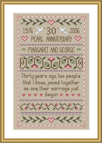 Pearl Anniversary Sampler