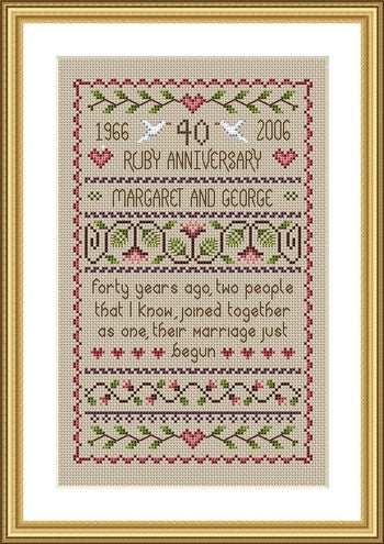 Ruby Anniversary Sampler