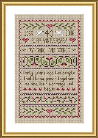Ruby Anniversary Sampler