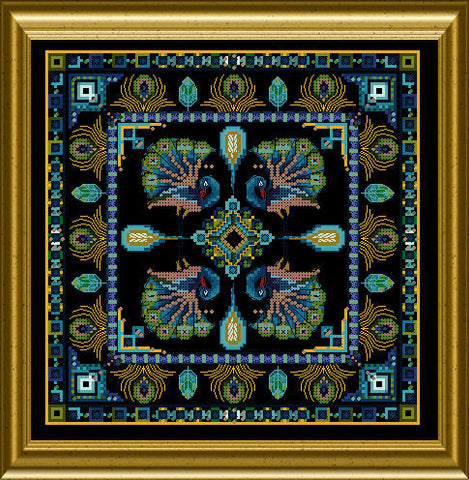 Beaded Peacock Tile